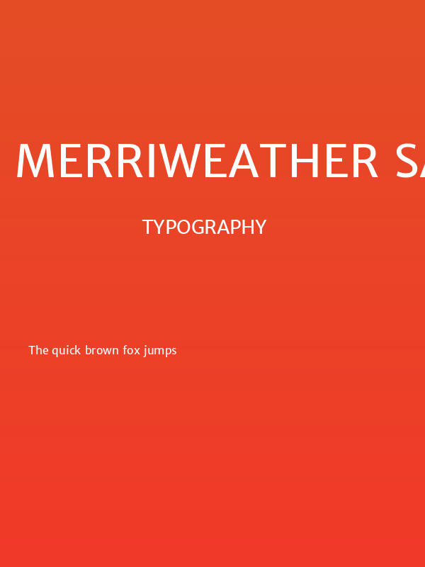 Merriweather Sans Regular Poster