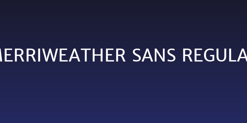 Merriweather Sans Regular Social Header