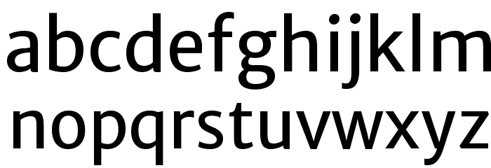Merriweather Sans Regular Font LOWERCASE