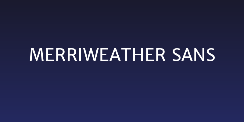 Merriweather Sans Social Header