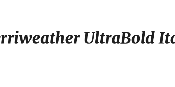 Merriweather UltraBold Italic Logo