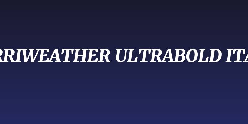 Merriweather UltraBold Italic Social Header