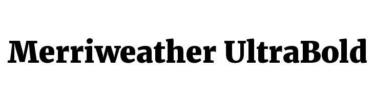 Merriweather UltraBold Шрифта