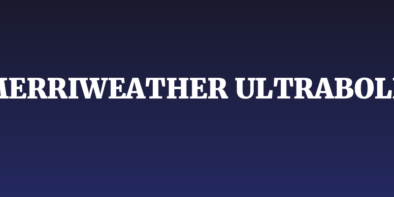 Merriweather UltraBold Social Header