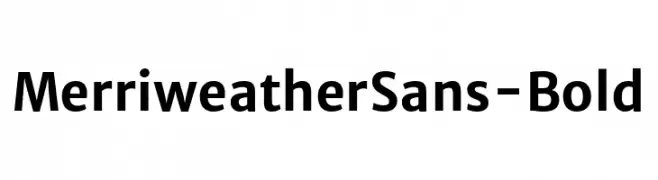 MerriweatherSans-Bold  Fuentes Gratis Descargar