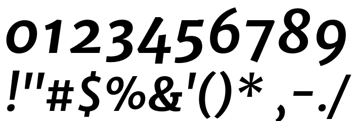 MerriweatherSans-BoldItalic Font OTHER CHARS