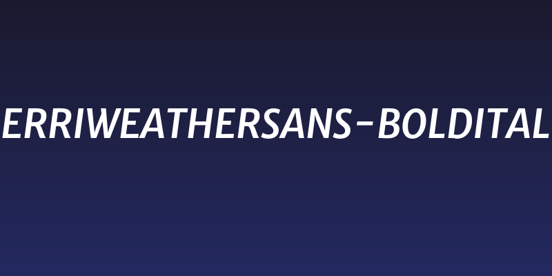 MerriweatherSans-BoldItalic Social Header