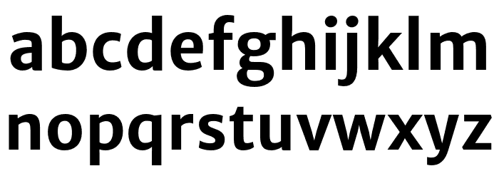 MerriweatherSans-Bold Font LOWERCASE