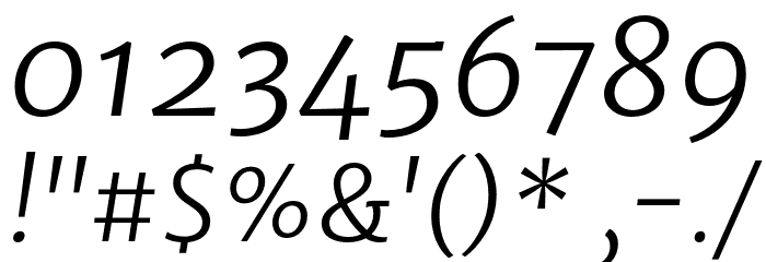MerriweatherSans-BookItalic Font OTHER CHARS