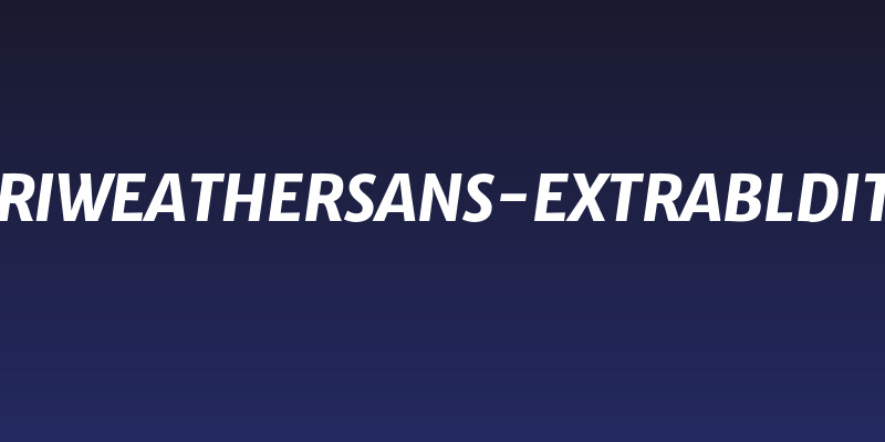 MerriweatherSans-ExtraBldItalic Social Header