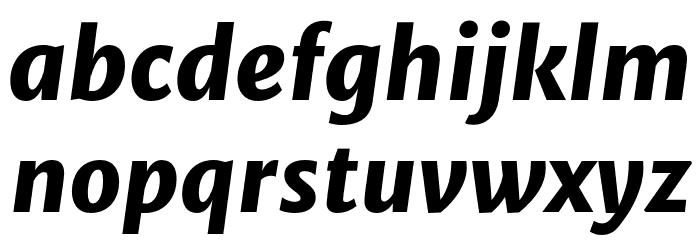 MerriweatherSans-ExtraBldItalic Font LOWERCASE