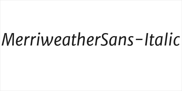 MerriweatherSans-Italic Logo