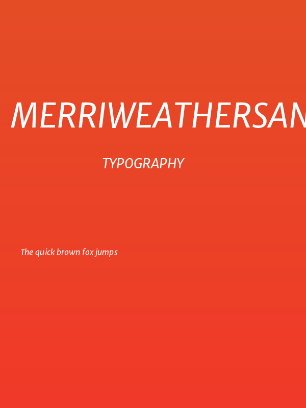MerriweatherSans-Italic Poster