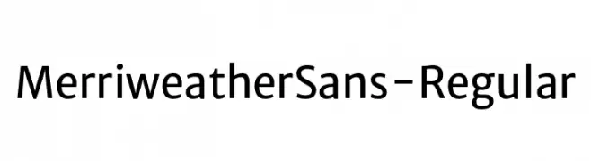 MerriweatherSans-Regular  Frei Schriftart Herunterladen