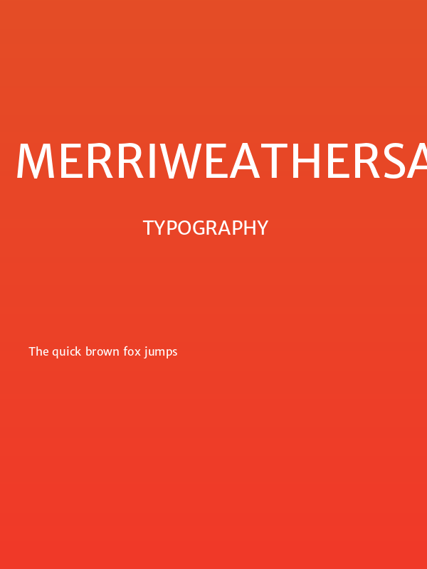 MerriweatherSans-Regular Poster