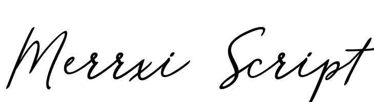 Merrxi Script  font caratteri gratis