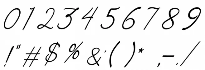 Merrxi Script Font OTHER CHARS