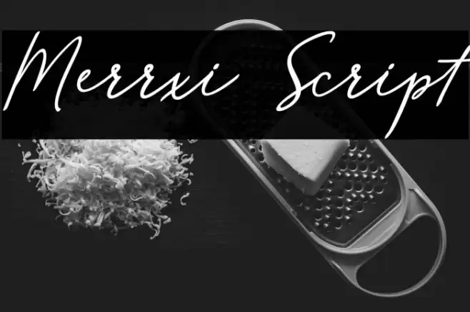 Merrxi Script Font examples