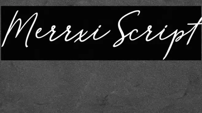 MerrxiScript Font examples