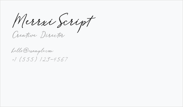 MerrxiScript Business Card