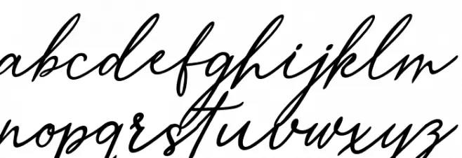 MerrxiScript Schriftart Kleinbuchstaben