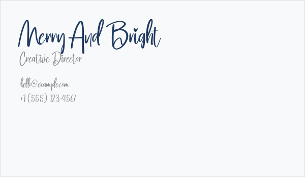 Merry And Bright Business Card