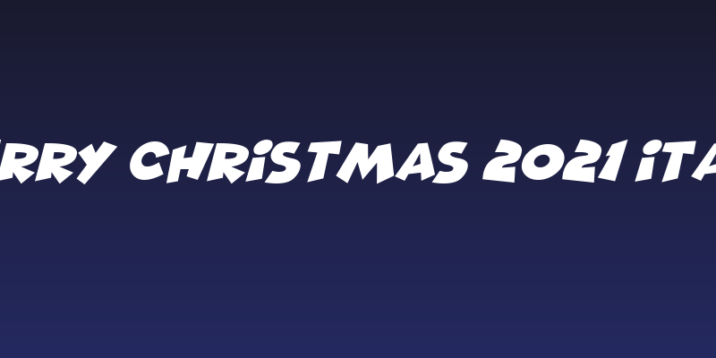 Merry Christmas 2021 Italic Social Header