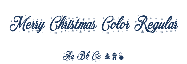 Merry Christmas Color Regular Font Preview