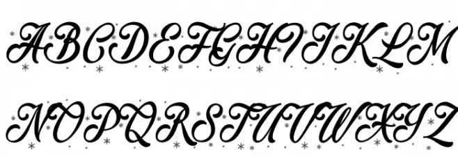 Merry Christmas Color Regular Font UPPERCASE