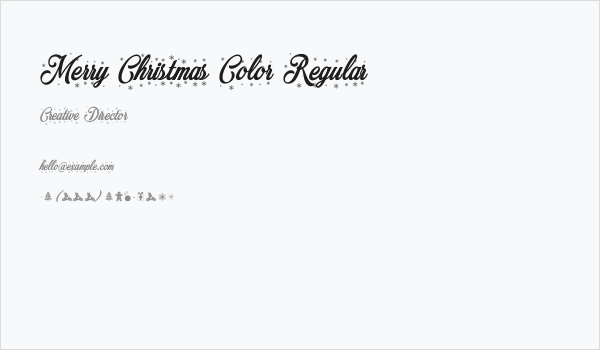 Merry Christmas Color Regular Business Card