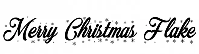 Merry Christmas Flake  Frei Schriftart Herunterladen