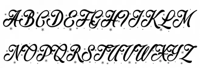 Merry Christmas Flake Fonte MAIÚSCULAS