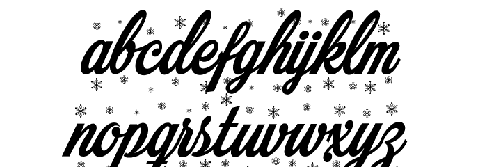 Merry Christmas Flake Font LOWERCASE