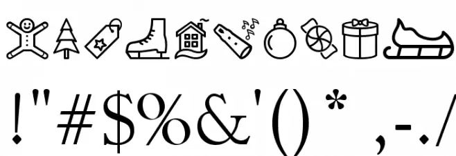 Merry Christmas Go Font OTHER CHARS