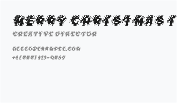 Merry Christmas Italic Business Card