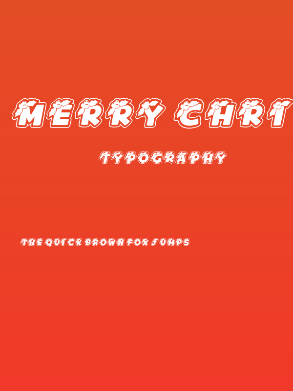 Merry Christmas Italic Poster