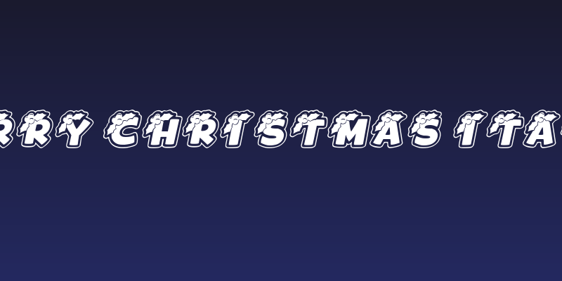Merry Christmas Italic Social Header