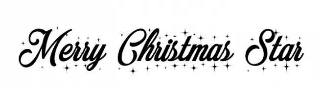 Merry Christmas Star  Frei Schriftart Herunterladen