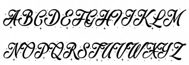 Merry Christmas Star Schriftart Groß