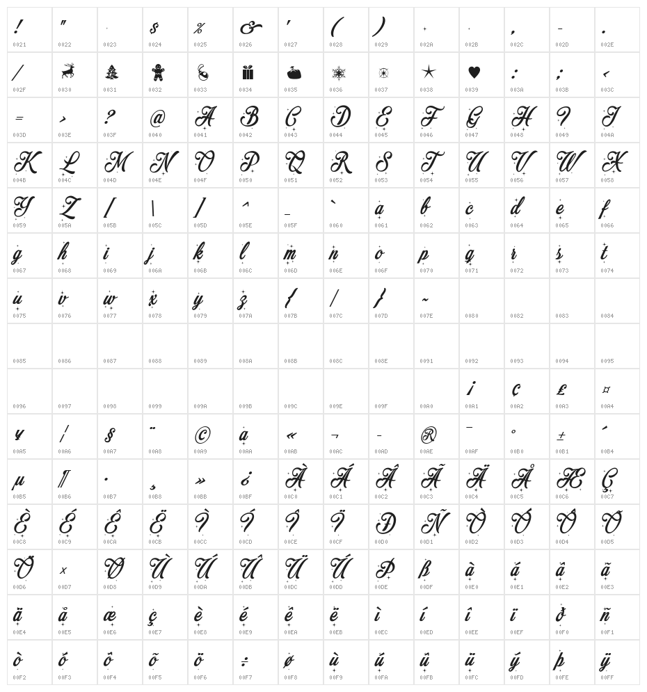 Merry Christmas Star Character Map