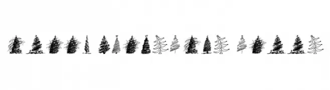 Merry Christmas Trees  baixar fontes gratis