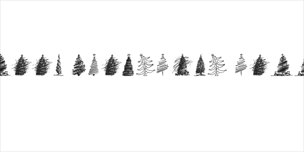 Merry Christmas Trees Logo