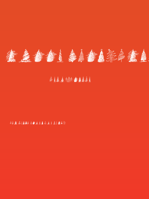 Merry Christmas Trees Poster