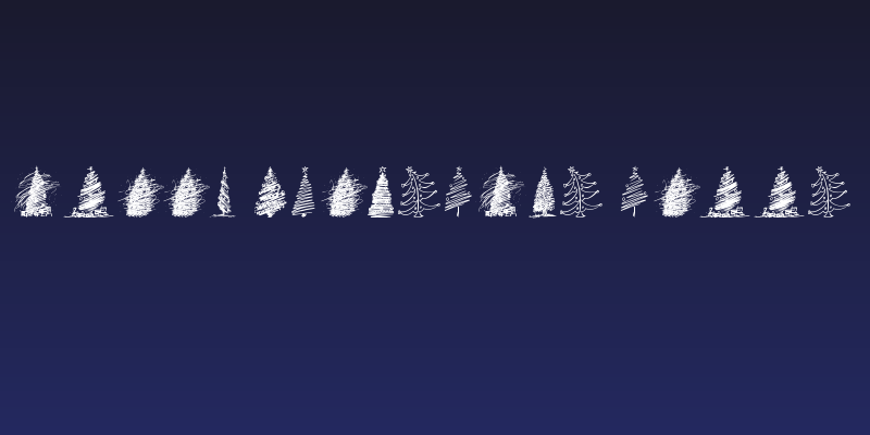 Merry Christmas Trees Social Header