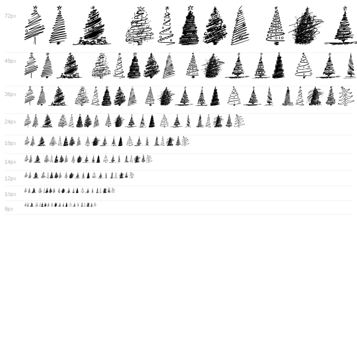 Merry Christmas Trees Waterfall