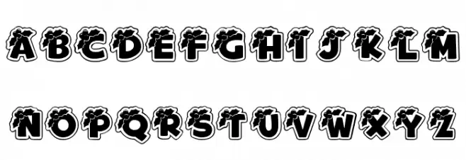 Merry Christmas Schriftart Groß