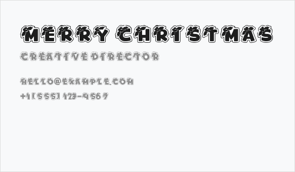 Merry Christmas Business Card