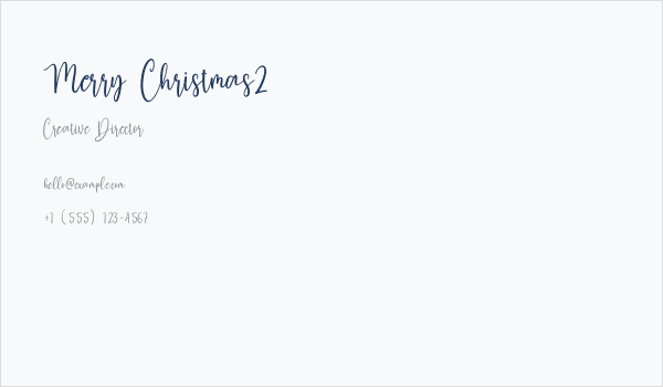 Merry Christmas2 Business Card