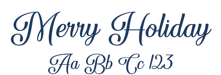 Merry Holiday Font Preview