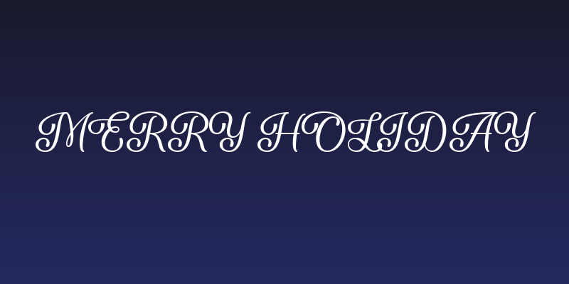 Merry Holiday Social Header